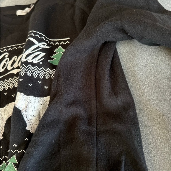 Coca Cola polar bears with Christmas trees fleece 2 piece pajama set - Picture 7 of 7